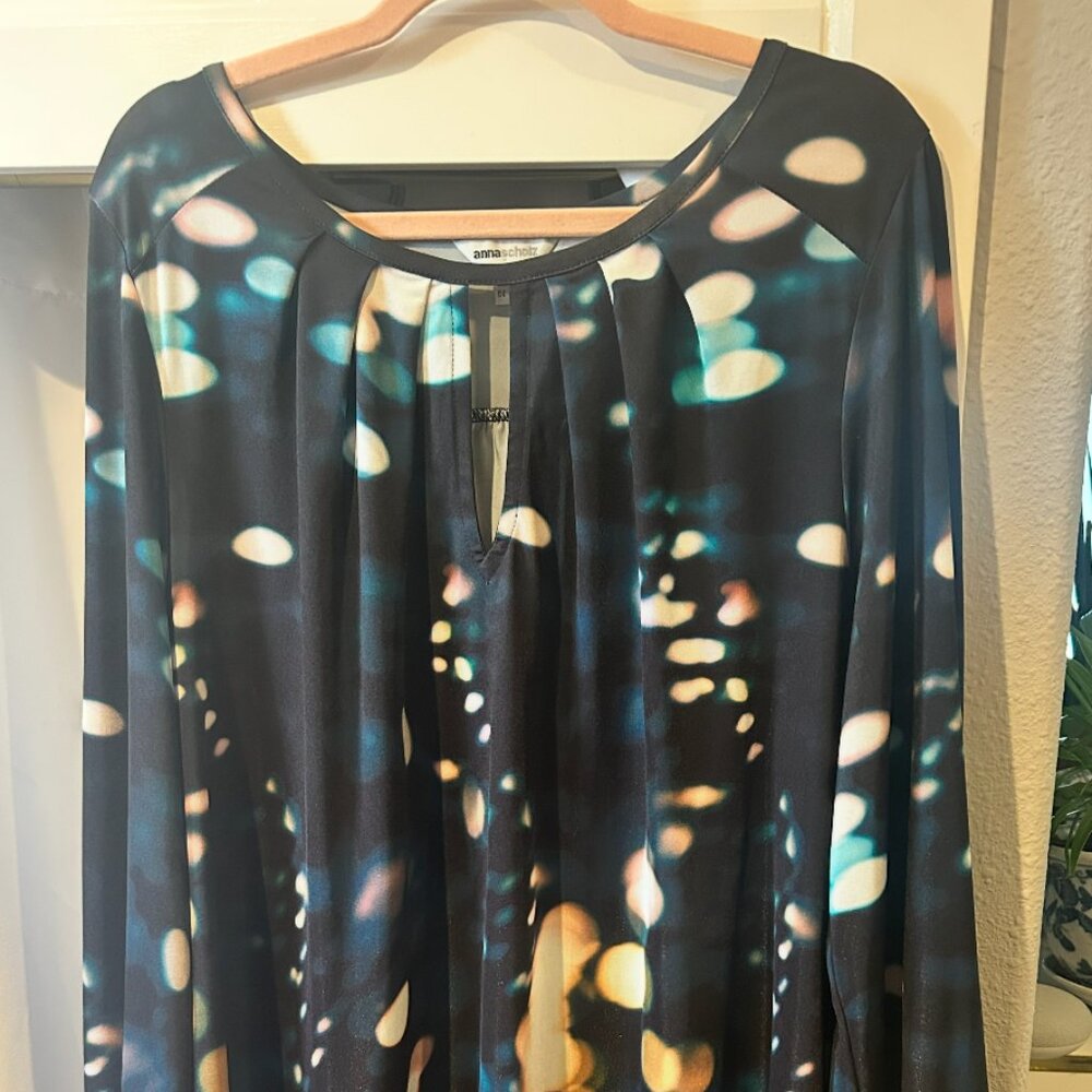 Stunning Anna Scholz jersey keyhole neck dress tunic-style US18/UK22